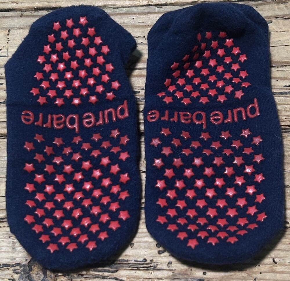 Pure Bare Unisex Blue And Red Starts Sticky Grip Socks NWOT